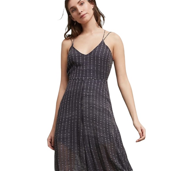 HD in Paris | Harbor Jumpsuit Size 4 Cropped Wide Leg V-Neck Anthropologie - Picture 2 of 9